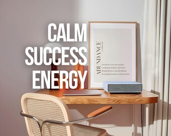 Workspace Wealth Print | Gold-Tone Minimalist Wall Art for Entrepreneurs & Success Mindset