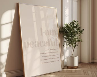 Inner Peace Affirmation Wall Art – Calming Printable Home Decor
