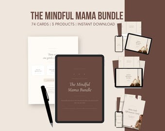 The Mindful Mama Bundle | 3 Printable Card Sets for Moms | Affirmation, Reset and Bedtime Cards | Instant Download