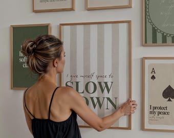 Transform Your Home Energy | 8 Calm Motherhood Affirmation Prints | Peaceful Daily Reminder Wall Art Bundle