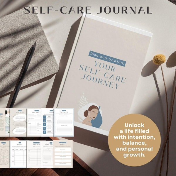 Self-Care Planner druckbares Journal, Arbeitsbuch für psychische Gesundheit, Mindfulness Journal, Well-Being Planner