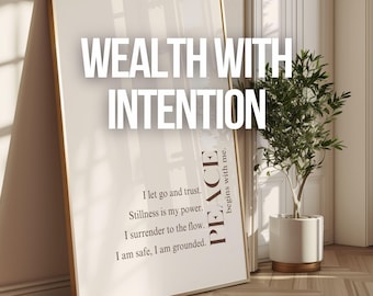 Mindfulness Gift – Peace Affirmation Print