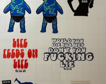 TOOL heavy metal band decal vinyl stickers sheet