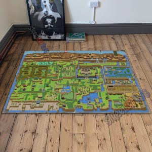 Zelda-kaarttapijt, populair videogamekaarttapijt, gameroommat, gamingdecor, Zelda-cadeau