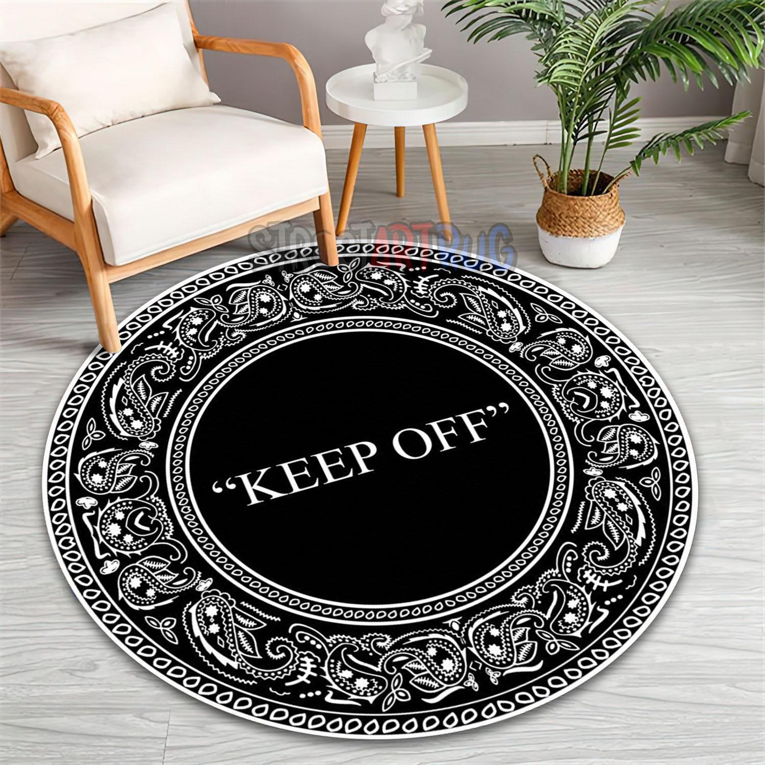 Keep off Round Rug, Black Hypebeast Sneaker Room Mat - Etsy