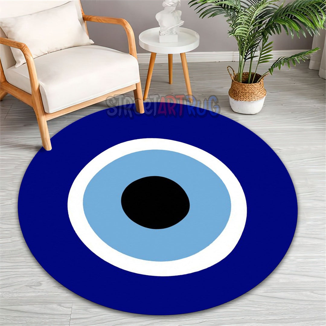 Evil Eye Round Rug, Talisman Carpet, Devil’s Trap Mat, Witchy Decor ...