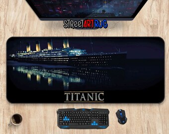 Popular Movie Pattern Mouse Pad, Black Color Desk Mat, Movie Themed Desktop Pad, Decorative Mouse Mat, Movie Room Decor