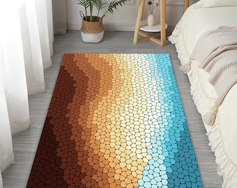 Mosaik-Teppich mit geometrischem Fliesenmuster