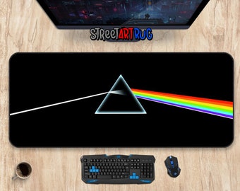 Greatest Rock Band Album Cover Desk Mat, Dark Side of the Moon Desk Mat, Rainbow Mouse Mat, Music Mousepad, Ultra Large Desk Mat