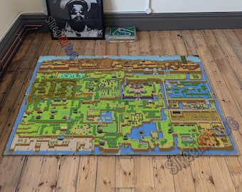 Zelda Map Rug: Video Game Room Decor, Gaming Gift