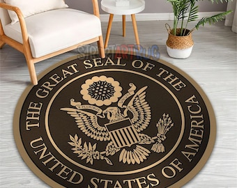 Seal of the USA Rug, American Eagle Office Carpet