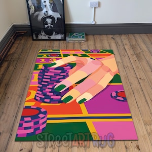 Casinovloerkleed, pokertapijt, speelkamerdecor, speelkamermat
