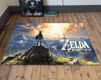 Zelda Art Character Rug: Gaming Decor, Video Game Mat