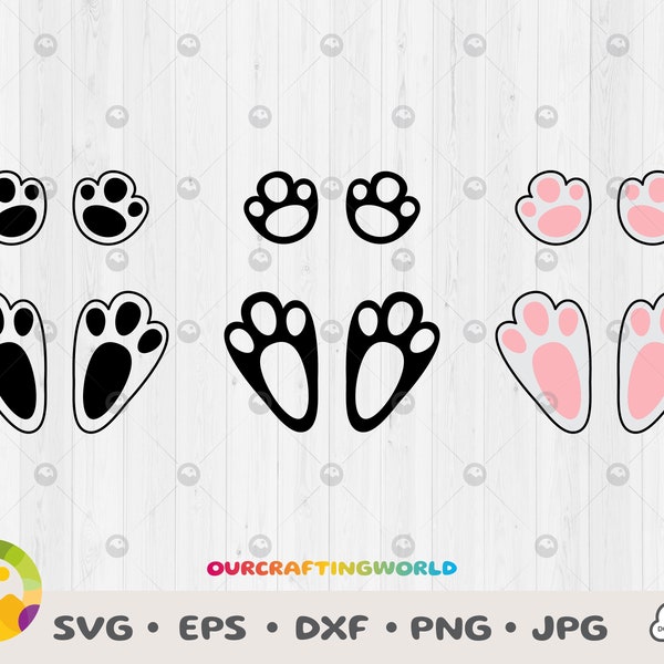 Easter Bunny Feet SVG, Bunny Feet SVG, Bunny Feet, Bunny footprint, Easter SVG, Bunny Feet Clipart, Bunny Instant Download, Digital file