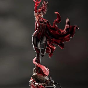 Scarlet Witch 3D Figure Stl File  Spiderman - STL Model for Resin Printer Figure 3D Printing - High Quality Diorama