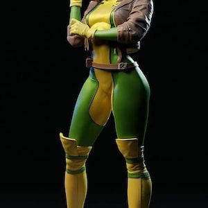Rogue Savage X-Men - STL-model voor harsprinter figuur 3D-printen - diorama van hoge kwaliteit