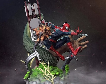 Spiderman vs Sinister 3D Figur Stl File Spiderman - STL Modell für Harz Drucker Figur 3D Druck - Hochwertiges Diorama