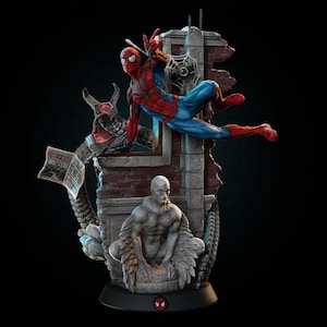 Spiderman 3D-figuur Stl-bestand Spiderman - STL-model voor harsprinter figuur 3D-printen - Diorama van hoge kwaliteit
