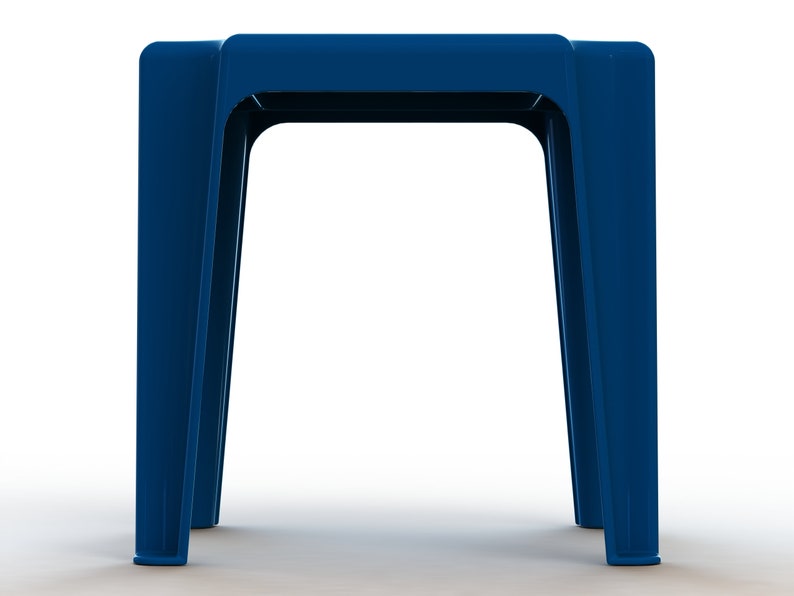 Blue Stackable Plastic Outdoor Side Table Etsy