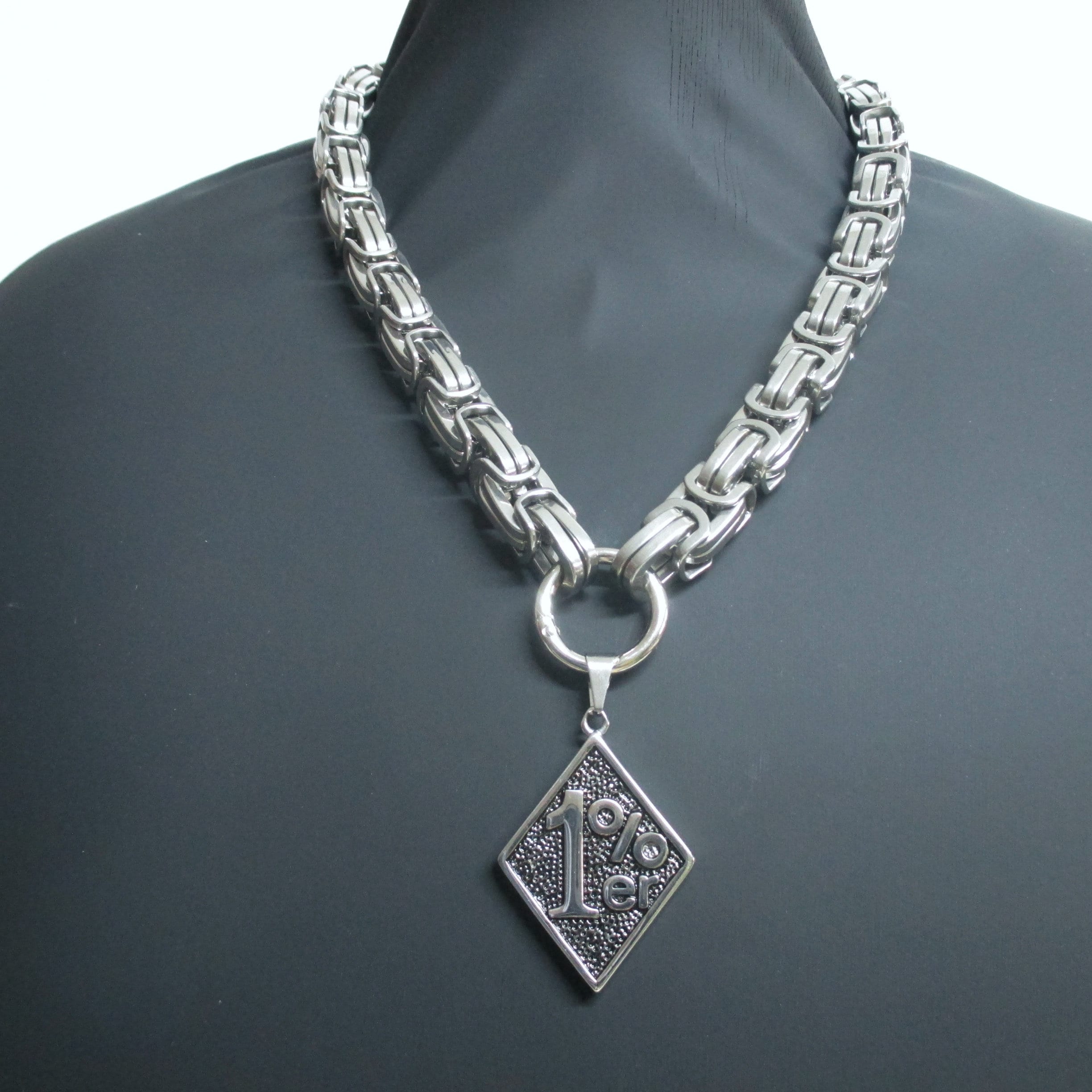 Silberkette Halskette Totenkopf Kette Gliederkette Skull necklace Silber 925