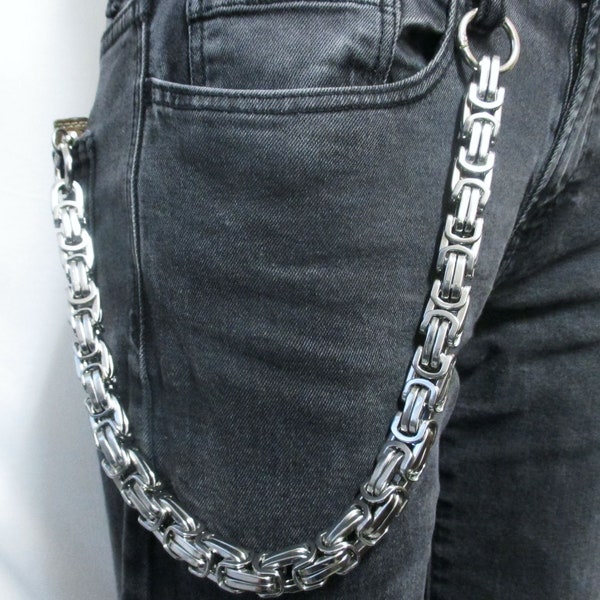 XL Edelstahl Sicherungskette Hosenkette Geldbörse Schlüssel Kette Modisches Accessoires für Frau Mann Biker Geschenk Idee Portemonnaie