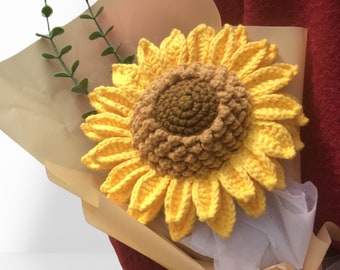 Crochet Sunflowers Bouquet, Finished Product, Crochet Bouquet, Mother's Day gift