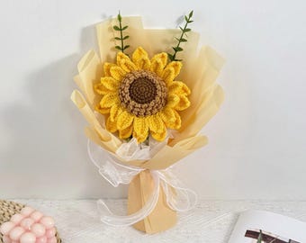 Crochet Sunflower Bouquet – Handmade Everlasting Flower Gift & Bright Home Decor