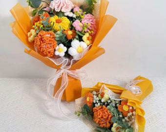 Crochet Carnation Bouquet: Handcrafted Floral Gift for Mom