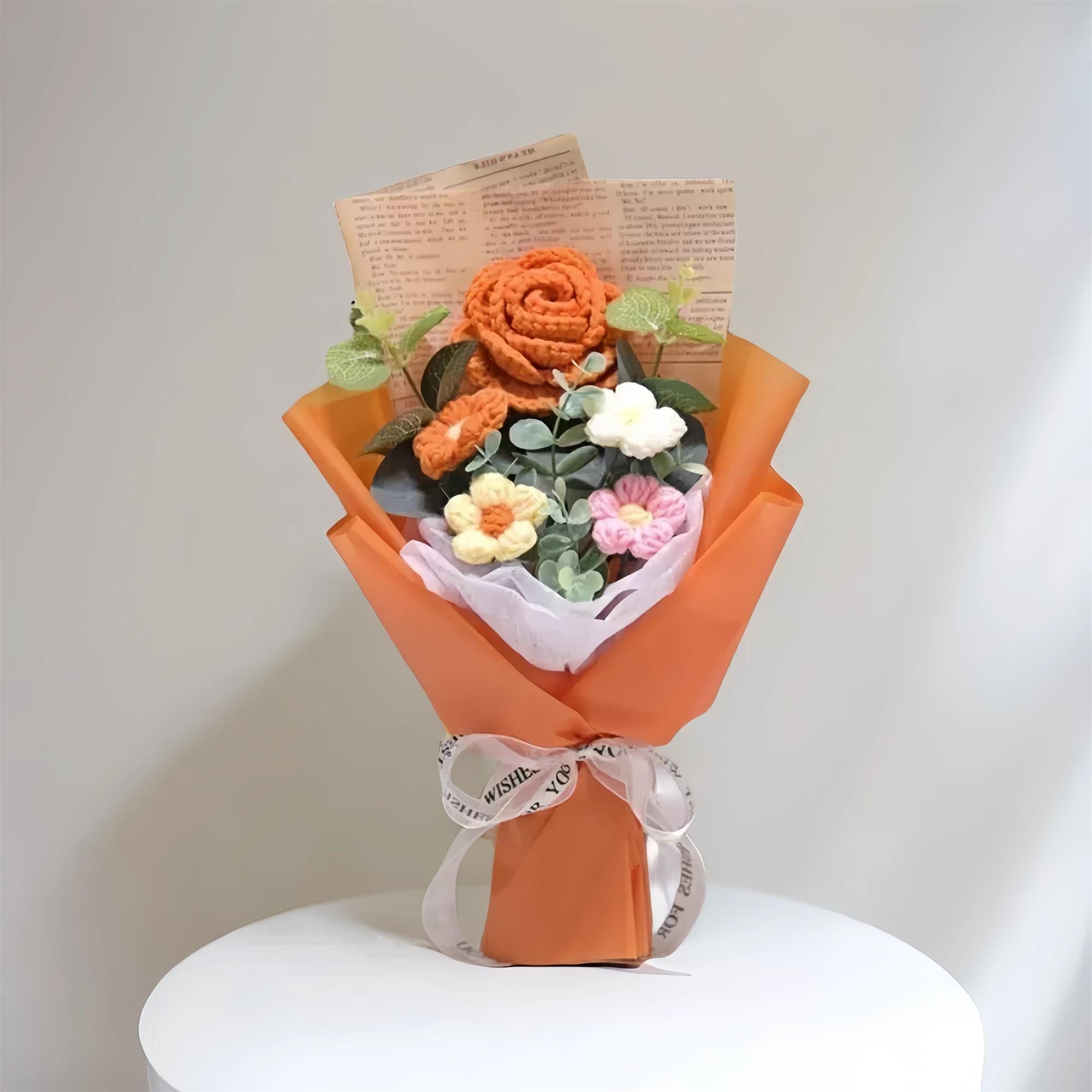 Handmade Crochet Bouquet, Bouquet for Anniversary/Birthday, Valentine&#39;s Day crochet Bouquet, Halloween gifts, Gifts for mom