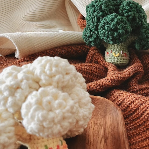 Broccoli Crochet Pattern, Cauliflower Crochet Pattern, Instant Digital Download PDF Crochet Pattern