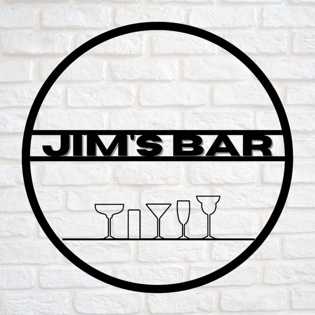 Personalized Home Bar Sign Metal Wall Decor Custom Bar Sign Etsy