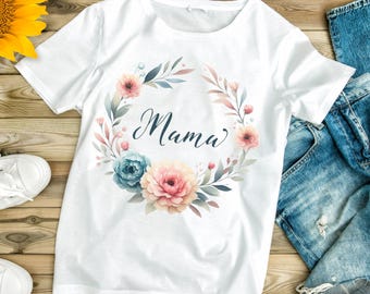 Floral Mama, png | Groovy Mama-afbeelding | Flower Mama-ontwerp voor T-shirt, print en knutselen | Direct downloaden #FloralArt