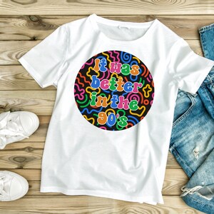 Retro 90er Jahre PNG, Retro 90er Jahre Download, Retro Sublimationen, Boho Hippie Png, Retro Vintage Png, es war besser in den 90er Jahren abstraktes png