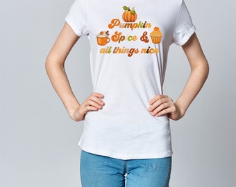 Pumpkin spice and all things nice, autumn, fall, Halloween digital file, png file