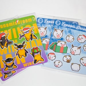 Christmas Poro Wingman Sticker Kawaii cute Aufkleber Anime gaming nerd weihnachten weihnachtssticker christmassticker