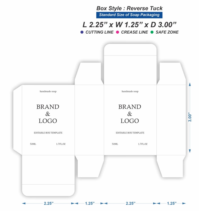 Soap Box Template, DIY Soap Packaging Templates, Soap Box PDF / Ai ...