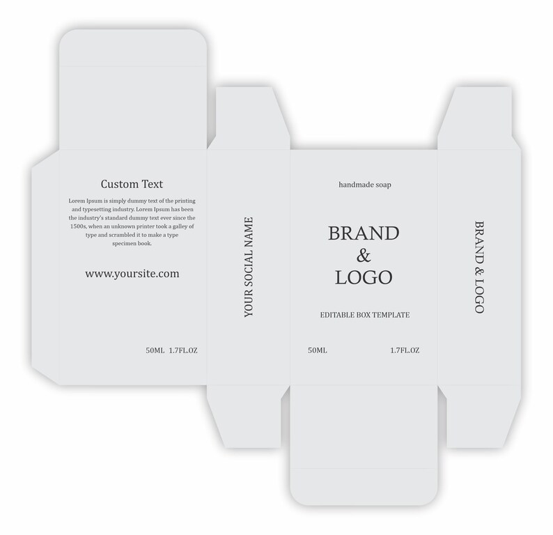 Soap Box Template, DIY Soap Packaging Templates, Soap Box PDF / Ai ...