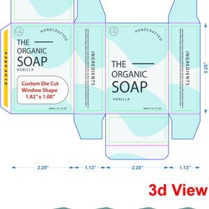 Scatola di sapone SVG, modello per scatola di sapone, modello per confezione di sapone, Canva, PDF, Adobe Illustrator, 5 diverse fustelle per finestre, file pronti per la stampa