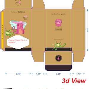 Soap Box SVG, Soap Box Template, Soap Packaging Template, Canva, PDF, Adobe illustrator, 5 Different Window Die-cuts, Ready to print Files