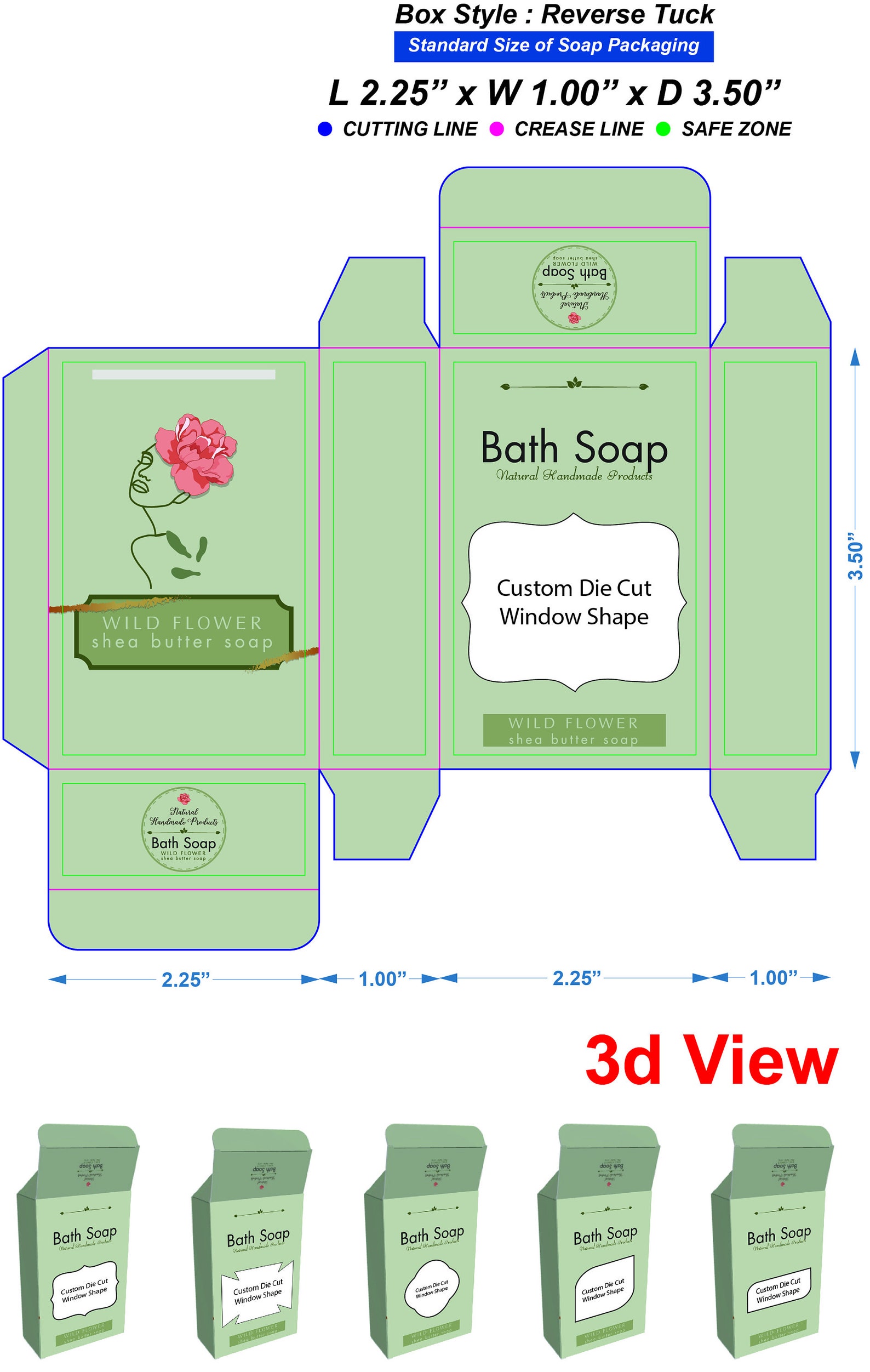 Soap Box SVG, Bath Soap Box Template, Soap Packaging Template, Canva