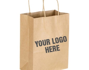 Custom Printed Kraft Paper Bags: Small Business Retail with Logo