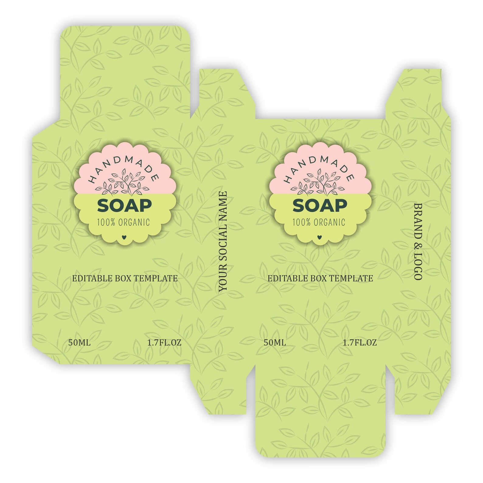 Soap Box Template: DIY Packaging, Customizable Pdf/ai (5 Sizes ...