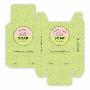 Soap Box Template, DIY Soap Packaging Templates, Soap Box PDF / Ai ...