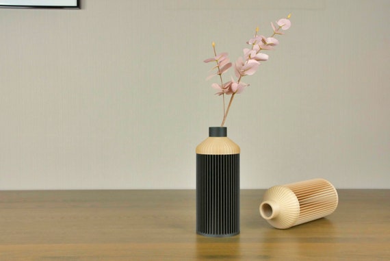 MIO Vase - Natural Wood 4 - Wooden Vase for Dried Flowers