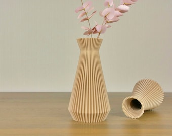 YUMA Vase - Natural Wood 2 - houten vaas voor droogbloemen