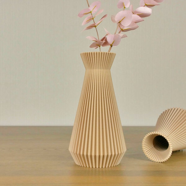 YUMA Vase - Natural Wood 2 - Wooden vase for dried flowers