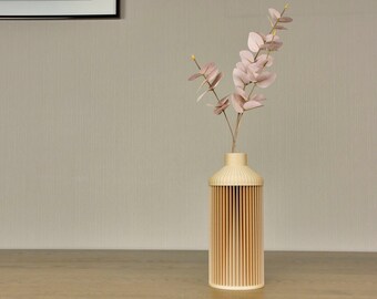MIO Vase - Natural Wood 3 - Design Wooden Vase Perfect for Dried Flowers