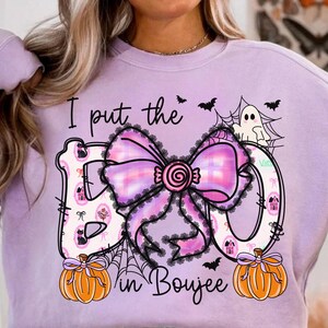 I Put The Boo in Boujee png, Preppy Halloween png, Retro Halloween Tshirt, Preppy Sublimation png, Lace Halloween, Retro Spooky Halloween