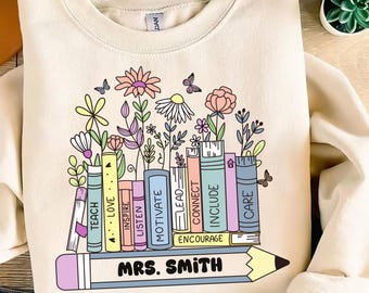 Boho Teacher png, Boho Wildflower Teacher png, Retro Teacher png, Teacher Sublimation png, Kindergarten Teacher png, Custom Teacher png
