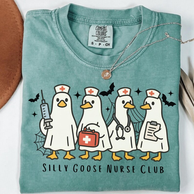 Silly Goose Nurse Club Png, Funny Halloween Png, Spooky Nurse Png ...